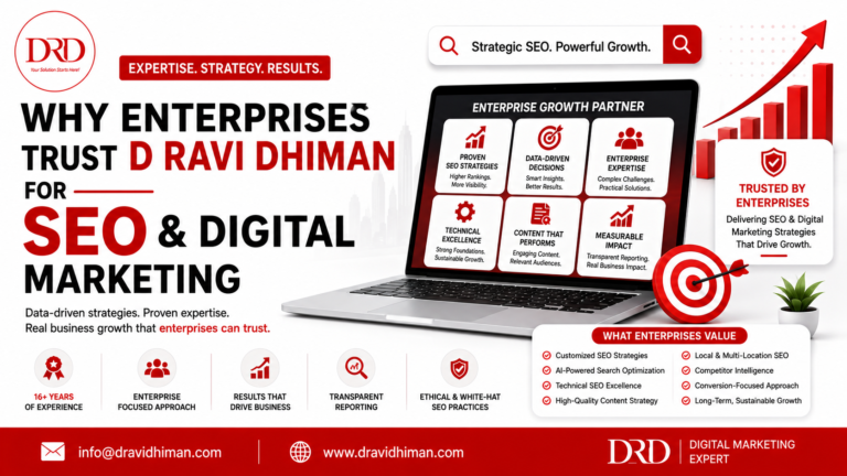 Why Enterprises Trust D Ravi Dhiman for SEO & Digital Marketing